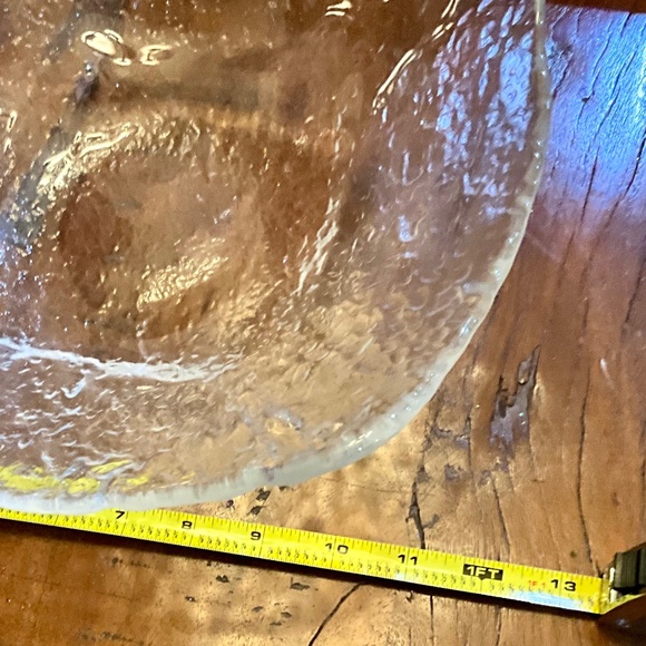 Unique Hand Blown Glass Serving Bowl - Picture 6 of 9